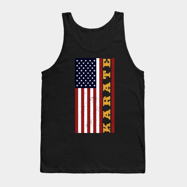 USA Karate Shirt | Patriotic US American Flag Gift Tank Top by Gawkclothing